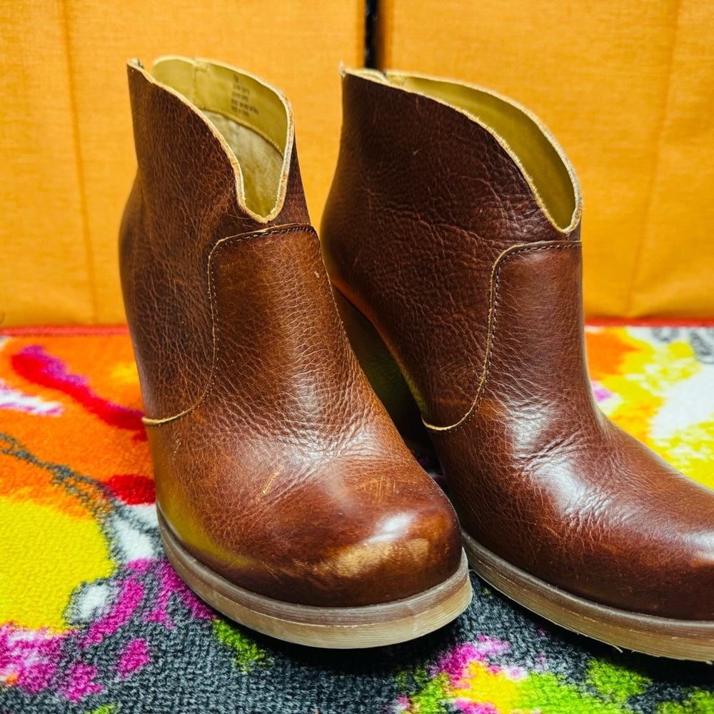 Brown Leather Ankle Boots